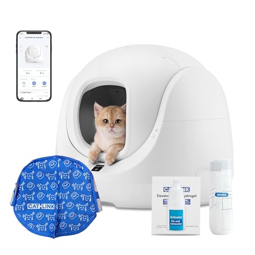 Catlink Baymax Selbstreinigende Katzentoilette, Überwachung der Gesundheit Ihrer Katze, Geeignet für Katzen von 1,5-10 kg, für Mehrere Katzen von CATLINK