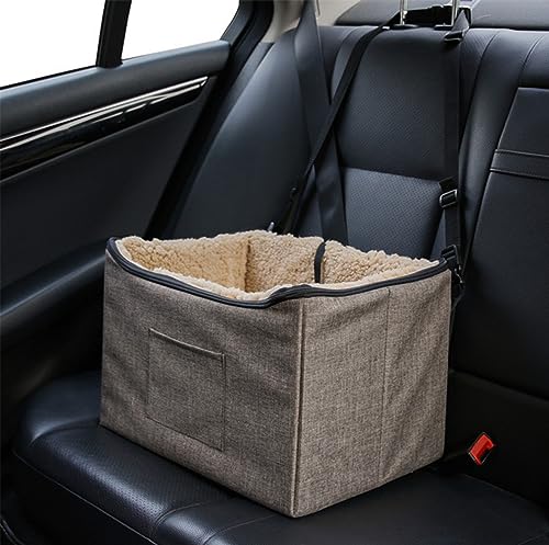 CAULO Haustier-Autokäfig aus der Autohütte, Rücksitz S, zweireihiger Auto-Sicherheitssitz, faltbar, Hunde-Autositz für kleine Hunde (40 * 30 * 24cm) von CAULO