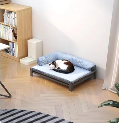 CAULO Pet Products Bolster Hundebett, kühlendes, erhöhtes Hundebett für den Innen- und Außenbereich mit abnehmbaren Polstern, waschbarem Netzbezug, tragbar (B 110 * 90cm) von CAULO