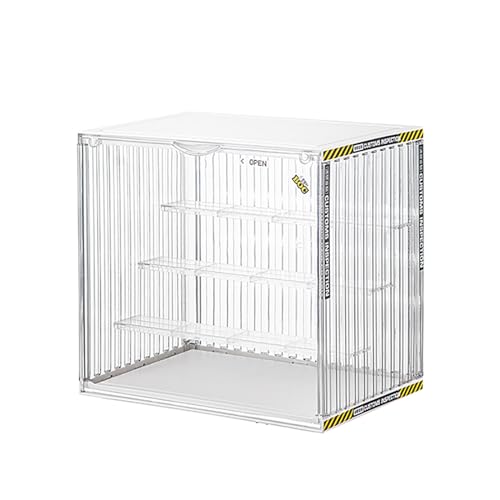 Staubschutz-Präsentationsbox für Pop-Figuren, Acryl-Vitrine für Sammelobjekte, klare Vitrine mit Tür, Standvitrine Vitrinenschrank, für Büro Wohnzimmer Küche(Transparent,34*23*31.5cm) von CAUSSO