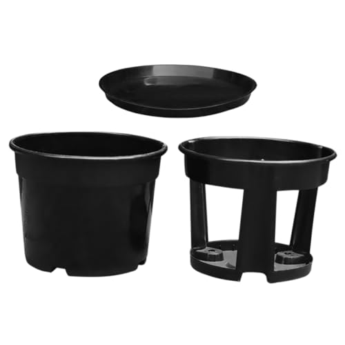 CAXUSD 1 Satz Pflanztopf Topfpflanze Indoor-Gartensystem intelligente Blumentöpfe Gartentöpfe Gemüsepflanzen Kartoffelsuppe Kartoffelpflanzer Blumentöpfe für den Garten Plastik Black von CAXUSD