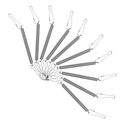 CAXUSD 10st Trinkbrunnen Mit Fester Feder Kaninchenkäfigzubehör Karabinerhaken Für Kaninchenkäfig Karabinerhaken Aus Edelstahl Federtürriegel Rostfreier Stahl Silver von CAXUSD