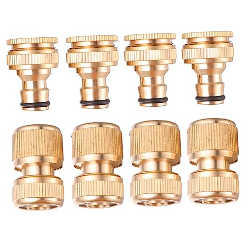 CAXUSD Robustes Wasserhahn-Adapter-Set Aus Messing 4-teilig Wasseranschlüsse für Gartenspritzen Im Freien von CAXUSD