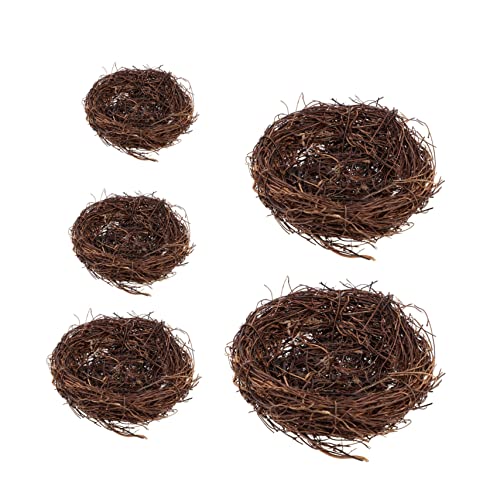 CAXUSD 5St Simuliertes Vogelnest Mini-Vogelnest Vogelnest Dekoration gefälschter Vogel Zweignest Cute Decor osterdekoration vogelkäfig Künstliche Vogelnester Künstliches Vogelnest Rattan von CAXUSD