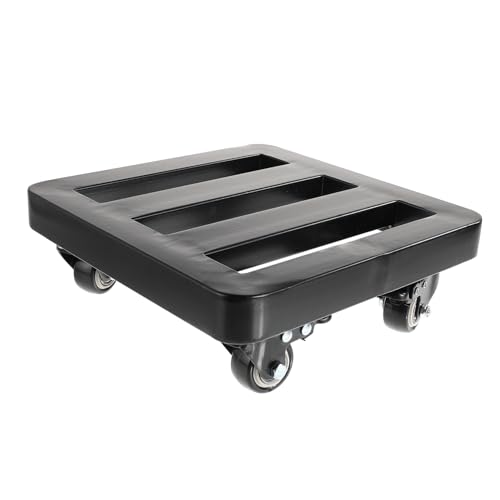 CAXUSD Mobiler Topfboden Pflanzenroller Blumenroller Anlage große Pflanzgefäße Pflanzen Blumentopfständer im Freien Outdoor-Pflanzentopf-Tablett Pflanzenwagen mit Rädern Eisen Black von CAXUSD