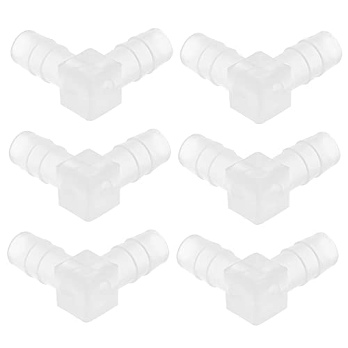 CAXUSD Wasserschlauch Verbinder 6er Set 90° l Förmige Schlauchverbinder Aus Barbed Joint Fittings Für 8mm Schläuche Ideal Für Aquarien Und Pumpenanschlüsse Schlauch Verbindungsstück von CAXUSD