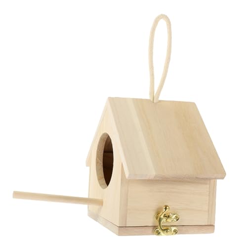 CAXUSD zartes Nest Home Decor wohnungsdeko Garden Decor gartendeko rostoptik Holzvogelnest Vogelhäuschen Vogelkäfig im Freien DIY-Vogel vogelhaus Gartenverzierung Heimdekoration Hölzern von CAXUSD