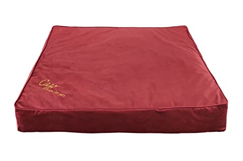 Bett Matratze CAZO Milan für Hund oder Katze 110 x 90 x 15 cm, Größe XL, Farbe Burgund, L4005/D von CAZO Design For Pets