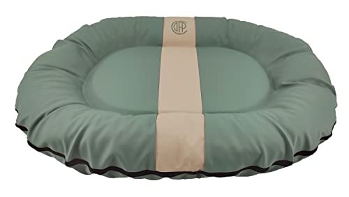 CAZO Oslo Hundebett Oval Schlauchboot für Hund oder Katze 100 x 75 x 15 cm, Größe M, Mintfarbe, L2020/C von CAZO Design For Pets