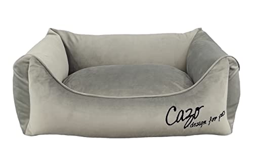 Daunenbett CAZO Milan für Hund oder Katze 63 x 48 cm, Innenmaß 37 x 25 cm, grau, Größe S von CAZO Design For Pets