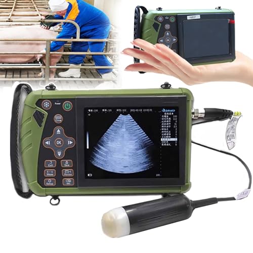 CBLdF Tragbarer B-Ultraschallscanner für Tiere, Veterinär-Ultraschallscanner mit 3,5-MHz-Sonde, 5,6-Zoll-LED-Display, (B, B+B, 4B,BM,M) Anzeigemodus, für Schwangere Schweine, Schafe, Hunde, Katzen von CBLdF