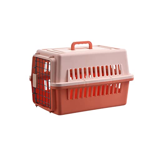 Haustier, Doppeltür, Haustier-Flugbox, Haustier-Tragetasche, Flugreisen, for Katzen und kleine Hunde, Tragkraft 132,3 lbs, Orange/2649 von CBPNEISEK