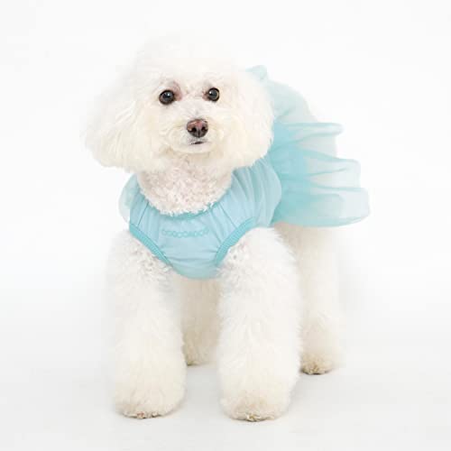 CCOCCADOG Hundeprinzessin Kleid Himmelblau 2XLarge, Hund Tutu Rock, Tüll Rüschen Kleid, Exquisit und Mode, Perfekt für Partys und andere Anlässe für kleine bis mittelgroße Hunde. von CCOCCADOG