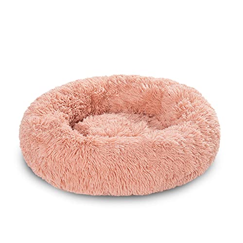 König Hundebett Sofa Korb Hundebetten Spaß Waschbar Abnehmbare Hundehütte Lange Luxe Plüsch Outdoor Große Haustier Katze Hundebett Warme Matte Sofa-Fee Rosa,XL-80CM,China von CCXGRFT