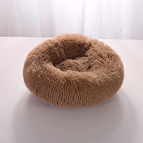 Super Weiches Hundebett Plüsch Katzenmatte Hundebetten Für Große Hunde Bett Labradors Haus Rundes Kissen Haustierzubehör-Khaki1,70CM von CCXGRFT