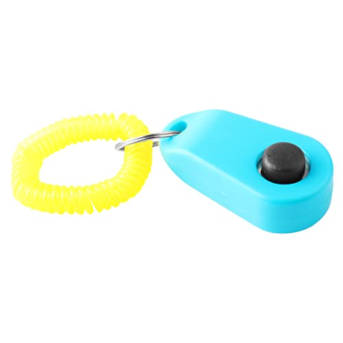 CCYLEZ Pet Training Clicker, Leichter Hundetraining Clicker mit Handschlaufe, Positiver Verhaltensverstärker für Haustiere, für Katzen Welpen Vögel Pferde (Himmelblau) von CCYLEZ