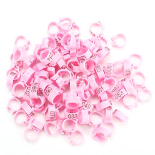 CCYLEZ Ringe, Clip-Design, Kunststoff, Beinbänder für Buchstaben, Rosa, 100 Stück von CCYLEZ