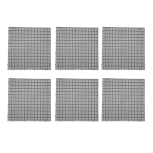 CDQL 6-teilige Bodenisolierung für Aquarien – 30 cm Kunststoffgitter, Bodenisolierung für Aquarien – Trennwände, Kistenschneiden, Spleißen für Mischzucht, Lichtdiffusor (Schwarz) von CDQL