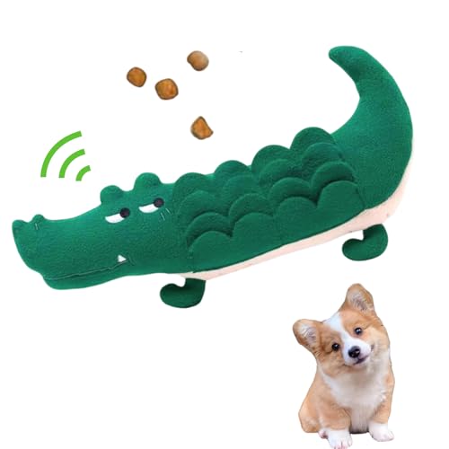 CECE PAW Hunde-Puzzle-Spielzeug, Alligator-Leckerli-Dosierendes Hundespielzeug, Quietschendes Knisterschnüffelspielzeug für Langeweile und Stimulierung, Bereicherung Hundespielzeug, kleine, von CECE PAW