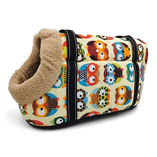 Tragetuch Hund,Hundetragetasche Haustier Carrier for kleine Hund Gemütliche weiche Welpen Katze Hund Umhängetaschen Rucksack Outdoor Reise Haustier Sling Bag Chihuahua Pug Pet Supplies (Color : 3 wit von CEFPOD