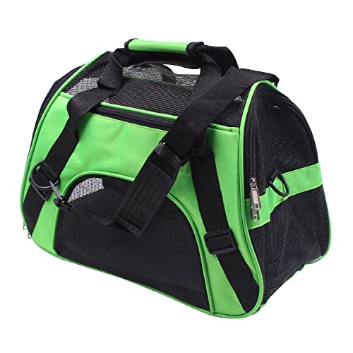 Tragetuch Hund,Hundetragetasche Tragbare Haustier Rucksack Messenger Carrier Taschen Katze Hundeträger Ausgehende Reise Teddy Pakete Atmungsaktiv kleine Pet Handtasche Slings (Color : Green, Size : von CEFPOD