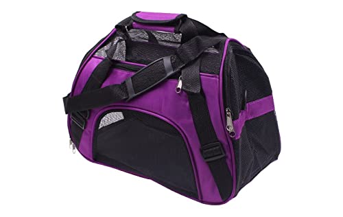 Tragetuch Hund,Hundetragetasche Tragbare Haustier Rucksack Messenger Carrier Taschen Katze Hundeträger Ausgehende Reise Teddy Pakete Atmungsaktiv kleine Pet Handtasche Slings (Color : Purple, Size : von CEFPOD