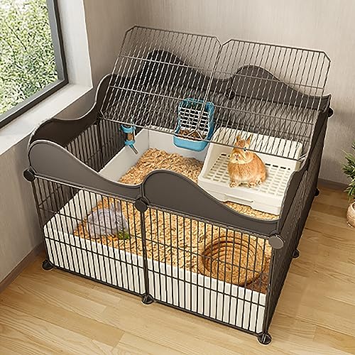 Kaninchenstall für den Innenbereich, DIY-Laufstall für Kleintiere, tragbarer Gartenzaun aus Metalldraht für den Innen- und Außenbereich, für Kätzchen/Welpen/Meerschweinchen/Kaninchen/Hamster von CENAP