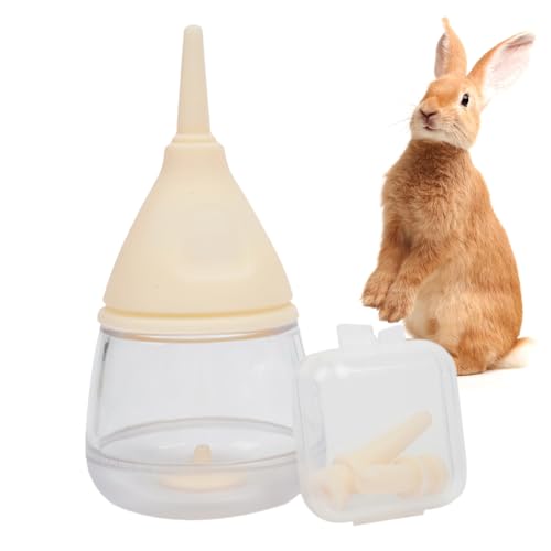 CENMOO Kätzchen-Milchflasche - 35 ml Welpen-Flasche mit Cartoon-Wassertropfen-Design,Welpen-Milchfutterautomat mit Anti-Erstickungs-Design, Kätzchenzubehör für Katzen und Hunde von CENMOO