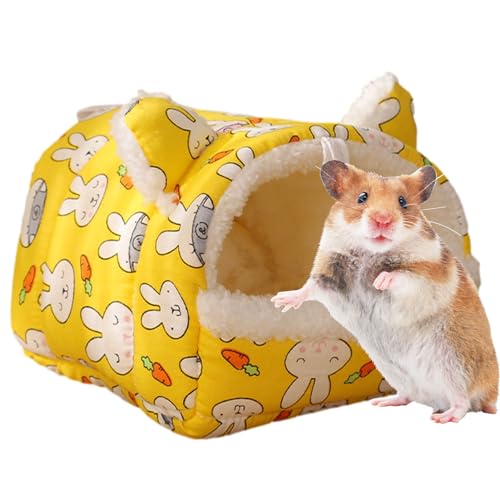 CENMOO Meerschweinchen-Hausbett, Hamster-Schlafnest - Hamster-Schlafnest-Höhle | Kleines Haustier-Winterhaus, warmes Nest für Kaninchen, Rennmäuse, Frettchen, Hamster, Papageien von CENMOO