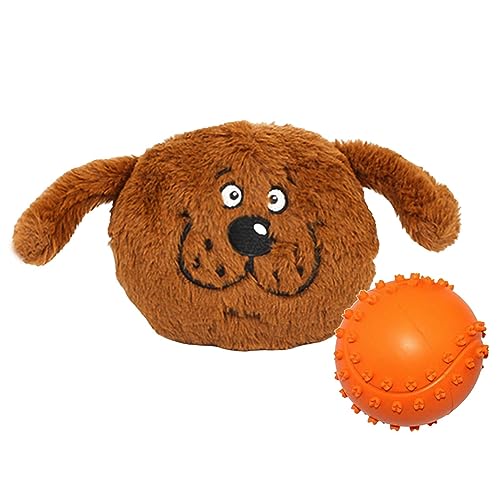 CENMOO Quietschball für Hunde, interaktives Kauspielzeug für Hunde, Tierform, 2-in-1-Gummi, bewegliches Hundespielzeug für Welpen, kleine, mittelgroße Hunde, Haustier-Soundspielzeug, von CENMOO