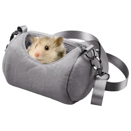 Hamster-Rucksack-Tragetasche – warmer Plüsch-Rucksack für Kleintierreisen – Zylinder-Reise-Tragetasche für , Vogel, Meerschweinchen, Eichhörnchen, Igel, Frettchen von CENMOO