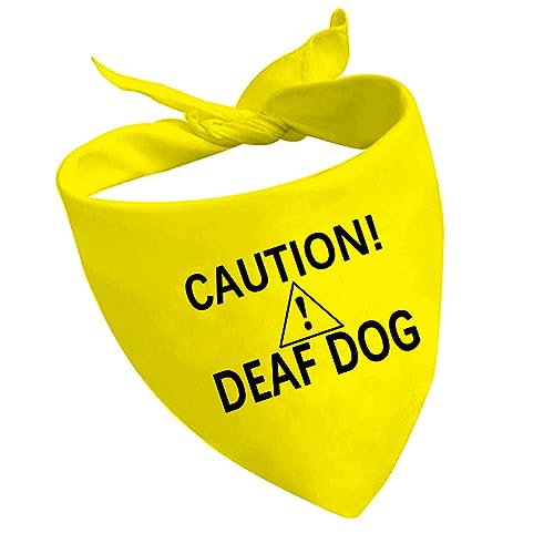 1 Stück Caution Deaf Dog Bandana Deaf Dog Alerts Deaf Dogs Alert Special Needs Gift (Caution Deaf Dog D) von CENWA