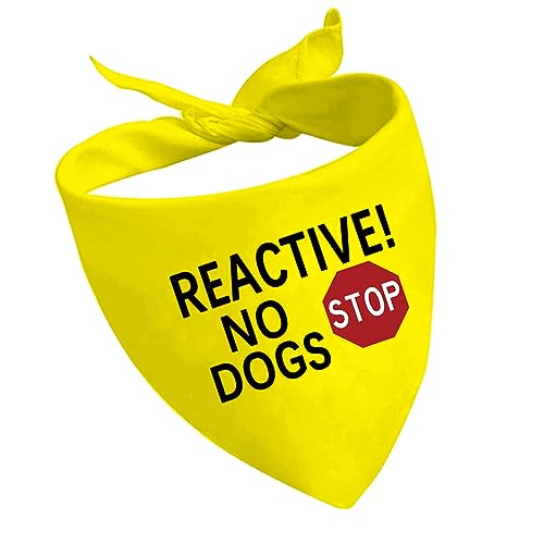 1 x reagierendes Hundehalstuch, Motiv: "No Dogs/Do Not Pet" (reagierend, keine Hunde D2) von CENWA