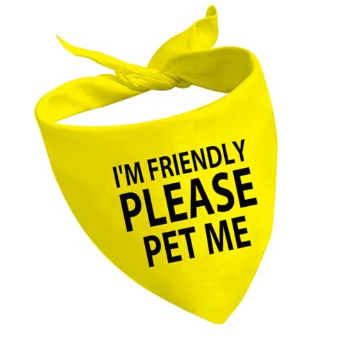 CENWA 1 x Halstuch, Aufschrift "I'm Friendly Please Pet Me", Hunde-Geschenk von CENWA