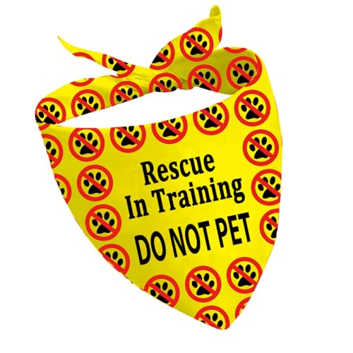 CENWA 1 x Hundehalstuch mit Aufschrift "Nervous Rescue Please Don't Pet/Do Not Pet", nervöser Hundeschal (Rettungstraining, Haustier) von CENWA