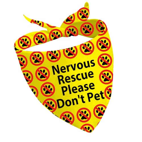 CENWA 1 x Hundehalstuch mit Aufschrift "Nervous Rescue Please Don't Pet/Do Not Pet" von CENWA