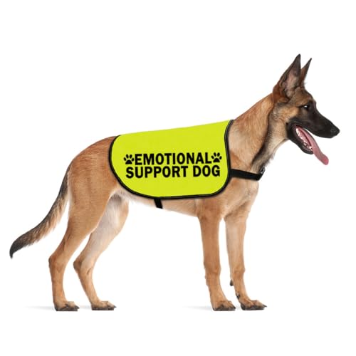 Emotional Support Hundejacke Weste ESA Service Dogs Walking Slogan Warnweste (Emotional Medium) von CENWA