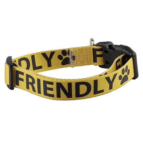 Friendly Dog Working Dog Collar Rescue Dogs Collar Anxious Dogs Gift (FRIENDLY collar) von CENWA