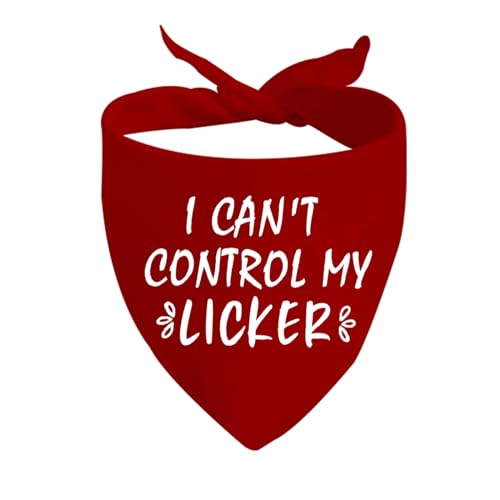 Hundehalstuch, Aufschrift "I Can't Control My Licker", lustiges Hunde-Halstuch, Geschenk für Hundebesitzer, lustiges Hundehalstuch (Control My Licker D) von CENWA