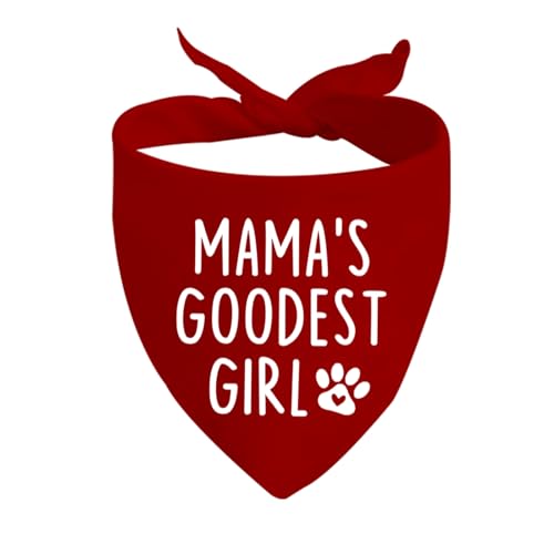 Hundehalstuch, Mama's Goodest Girl/Boy Dog-Halstuch, Geschenk für Mütter (Goodest Girl D) von CENWA