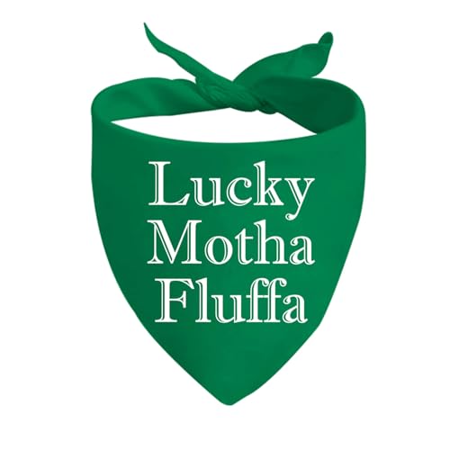 Luckymotha Fluffa Hundehalstuch, St. Patrick's Day, Hundehalstuch, irischer Hund, Bandana, Urlaubsparty-Dekorationen (Lucky Motha Green D) von CENWA