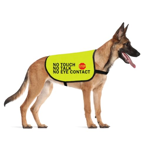 CENWA Nervous Dog Jacket Vest Service Dog Working Dog Anxious Dogs Scared Dogs Slogan Warning Vest (NO Touch M) von CENWA