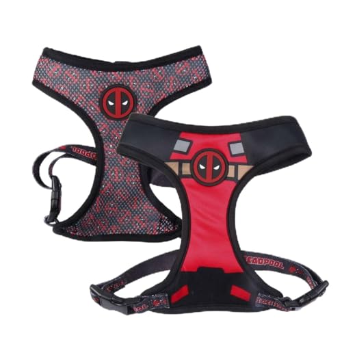 CERDÁ LIFE'S LITTLE MOMENTS - Für Fan Pets | Deadpool M-L Hundegeschirr – Offizielles Disney Marvel® Lizenzprodukt von CERDÁ LIFE'S LITTLE MOMENTS