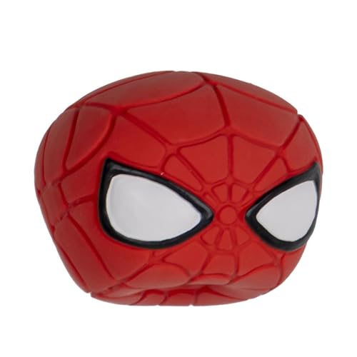 CERDÁ LIFE'S LITTLE MOMENTS Marvel Hundespielzeug – Rot und Schwarz – Spider-Man Gesicht – Größe 8 x 7 x 8 cm – Latex-Hundespielzeug – Originalprodukt, entworfen in Spanien von CERDÁ LIFE'S LITTLE MOMENTS