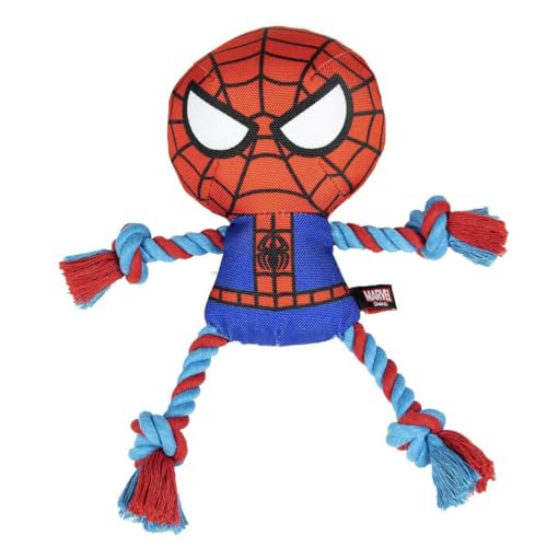 CERDÁ LIFE'S LITTLE MOMENTS - for Fan Pets | Spiderman Hundespielzeug, Kuscheltier für Hunde mit Seil - Offizielle Marvel Lizenz, 1 Stück (1er Pack) von CERDÁ LIFE'S LITTLE MOMENTS