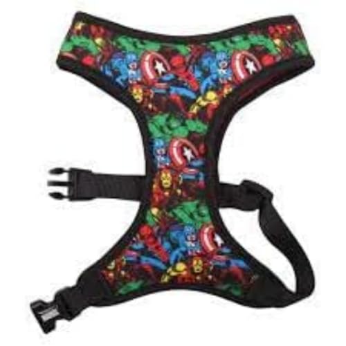 Cerdá - for Fan Pets - Hochwertiges Brustgeschirr mit Marvel Motiven Bedruckt | Aus 100% Polyester hergestellt, Beständiger Stoff und Kleine Anhänger aus Metall - Offiziell Lizenziert von Marvel von CERDÁ LIFE'S LITTLE MOMENTS