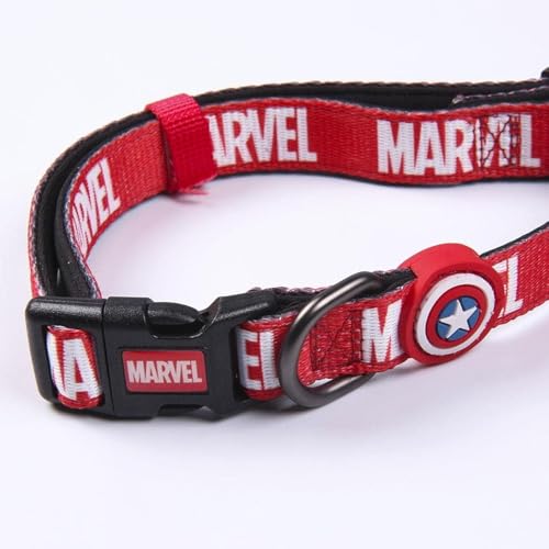 Cerdá - for Fan Pets - Hochwertiges Hundehalsband mit Marvel Motiven Bedruckt | Aus 100% Polyester hergestellt, Beständiger Stoff und Kleine Anhänger aus Metall - Offiziell Lizenziert von Marvel von CERDÁ LIFE'S LITTLE MOMENTS