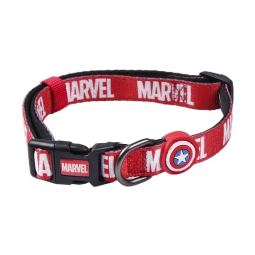 Cerdá - for Fan Pets - Hochwertiges Hundehalsband mit Marvel Motiven Bedruckt | Aus 100% Polyester hergestellt, Beständiger Stoff und Kleine Anhänger aus Metall - Offiziell Lizenziert von Marvel von CERDÁ LIFE'S LITTLE MOMENTS