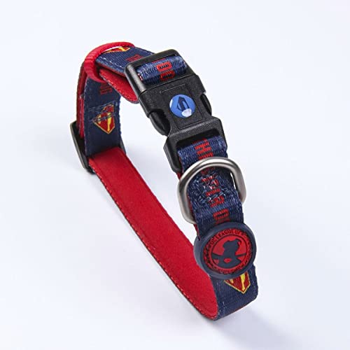 Premium-Halsband für Superdog – Farbe Blau und Rot – Größe M-L – Schnellverschluss – 3D-Details – Hundehalsband aus Polyester – Originalprodukt entworfen in Spanien von CERDÁ LIFE'S LITTLE MOMENTS