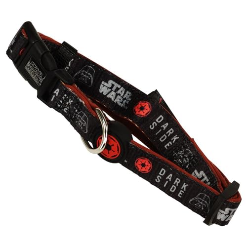Star Wars Premium-Hundehalsband, Schwarz und Rot, Größe S-M, Click-Schnellverschluss, aus Polyester, Design mit 3D-Details, Originalprodukt, entworfen in Spanien von CERDÁ LIFE'S LITTLE MOMENTS